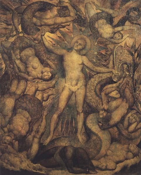 William Blake The Spiritual Form of Nelson guiding Leviathan (mk47) oil painting picture